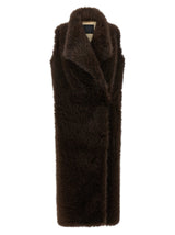 B&B COUTURE Brown Polyester Coat