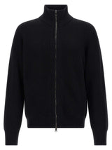 Roberto Collina Black Merino Wool Cardigan