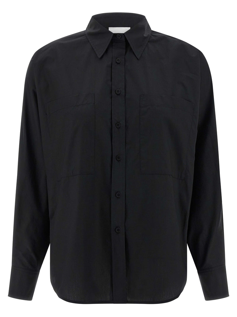 NUDE Black Cotton Blouse