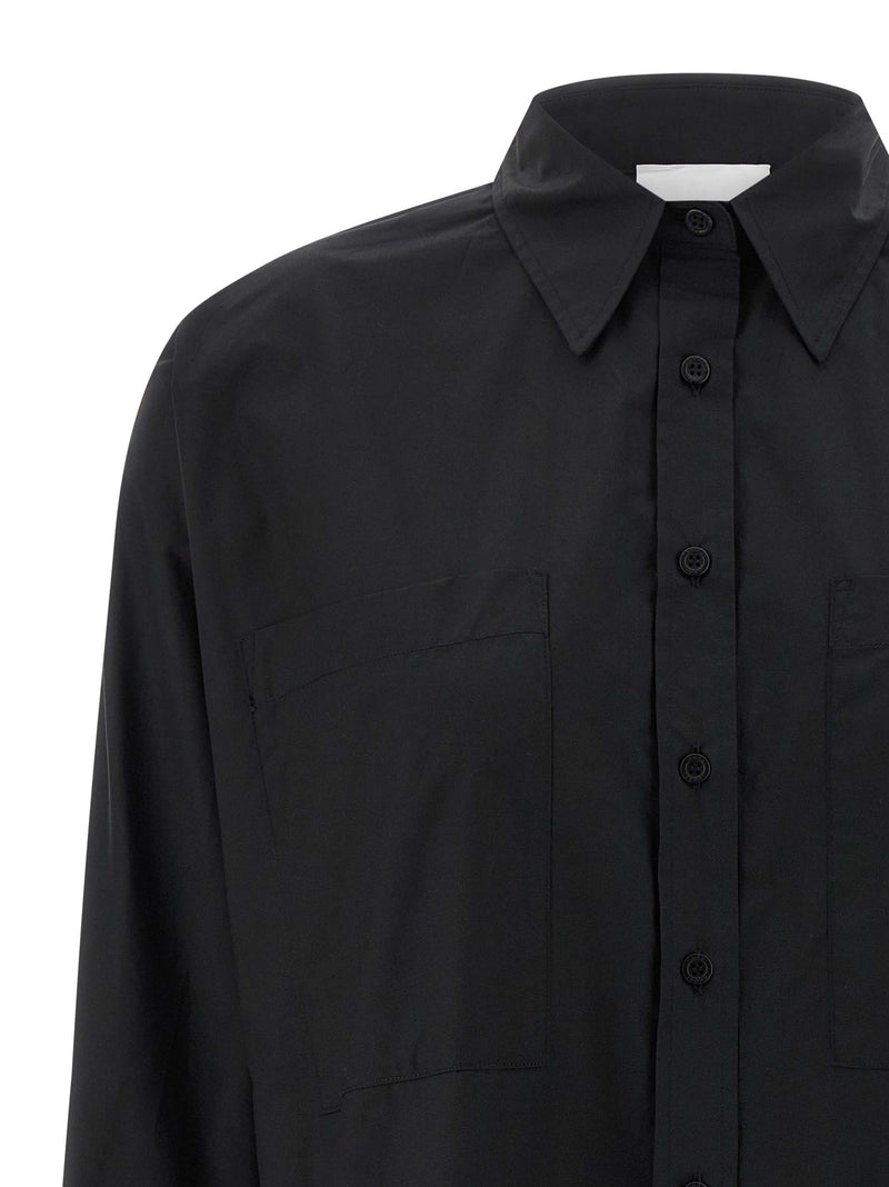 NUDE Black Cotton Blouse