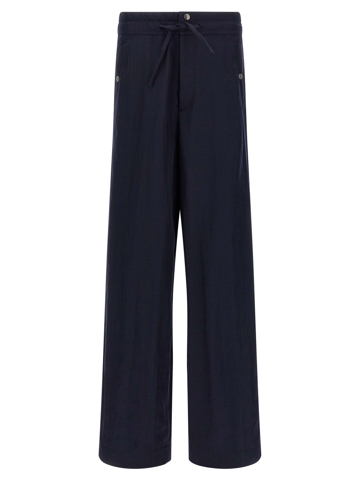 Dries Van Noten Blue Nylon Casual Pants