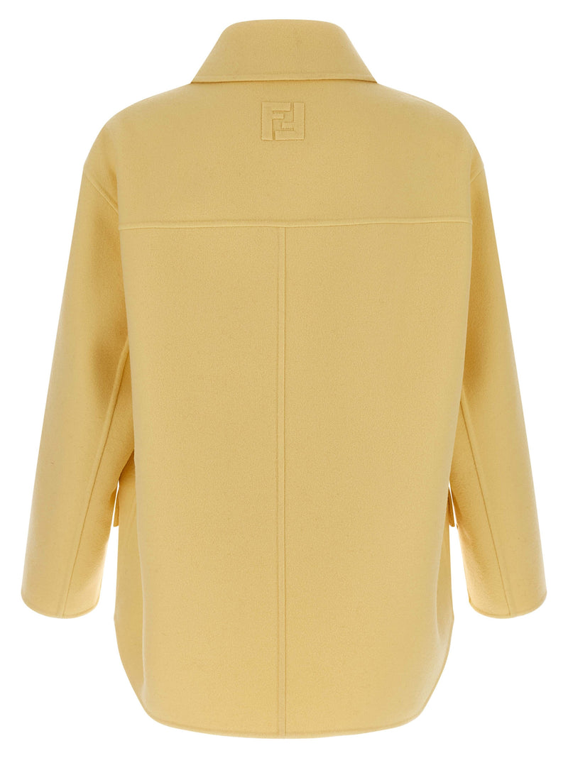 Fendi Multicolor Virgin Wool Coat
