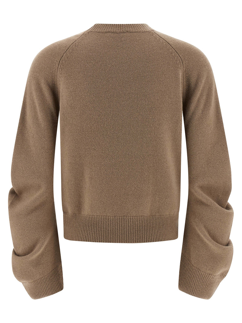 NUDE Beige Virgin Wool Cardigan