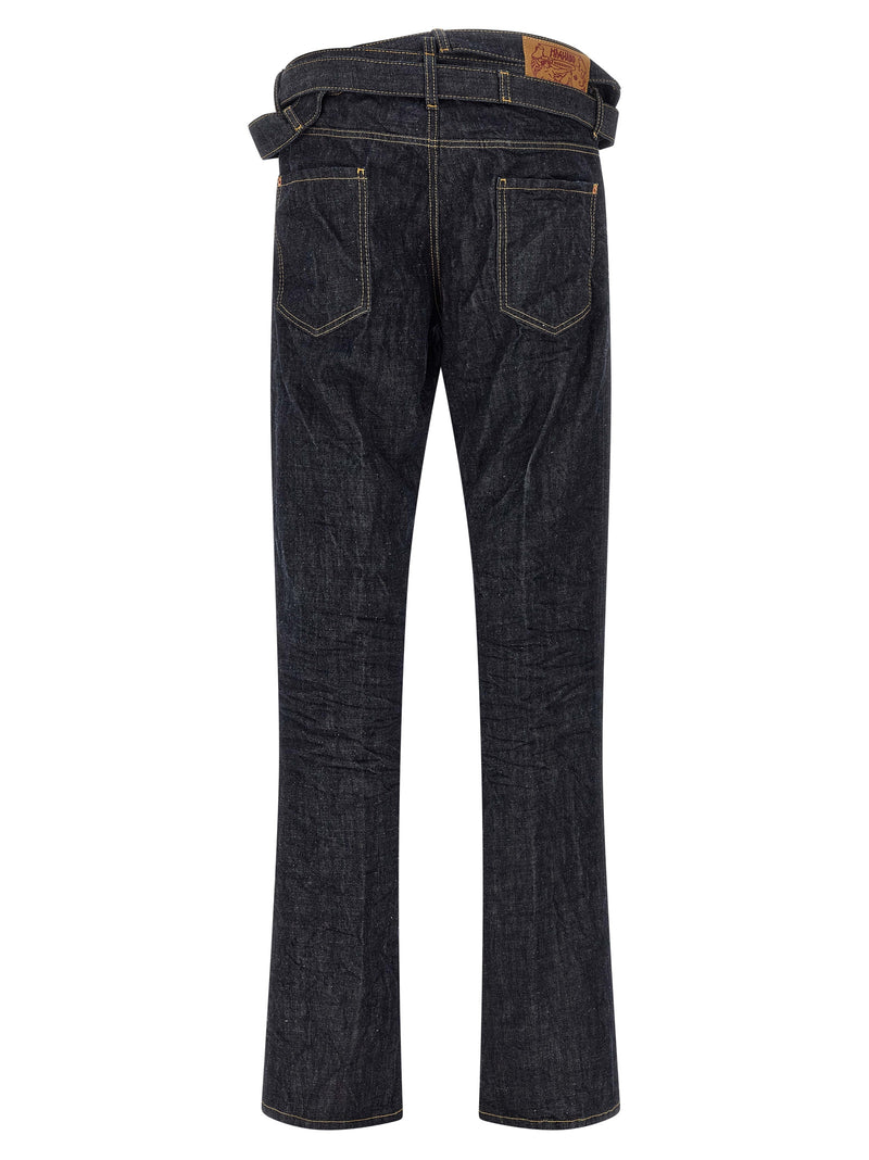 Dsquared² Blue Cotton Straight-Leg Jeans - Butch Model