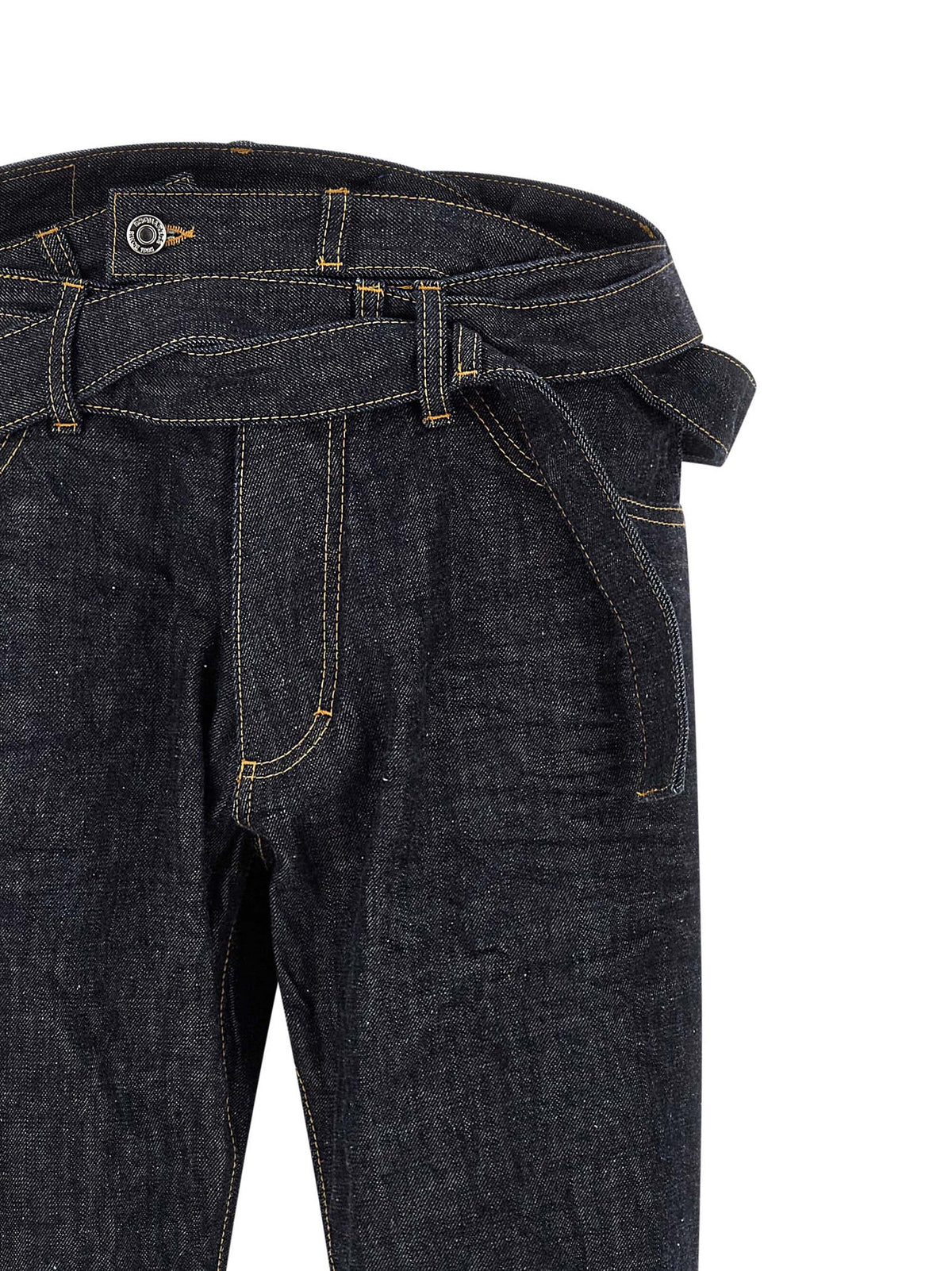 Dsquared² Blue Cotton Straight-Leg Jeans
