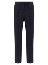 Pantalon de costume Alberto Biani en laine vierge bleu