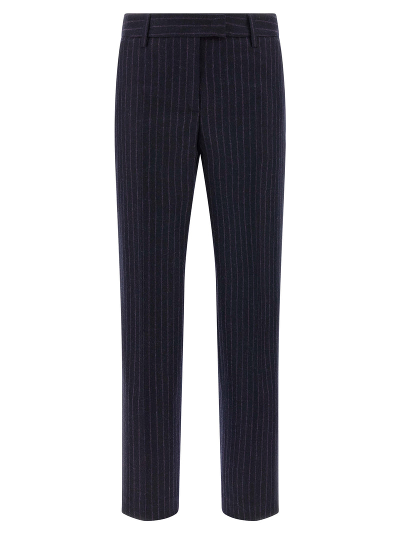 Alberto Biani Blue Virgin Wool Dress Pants