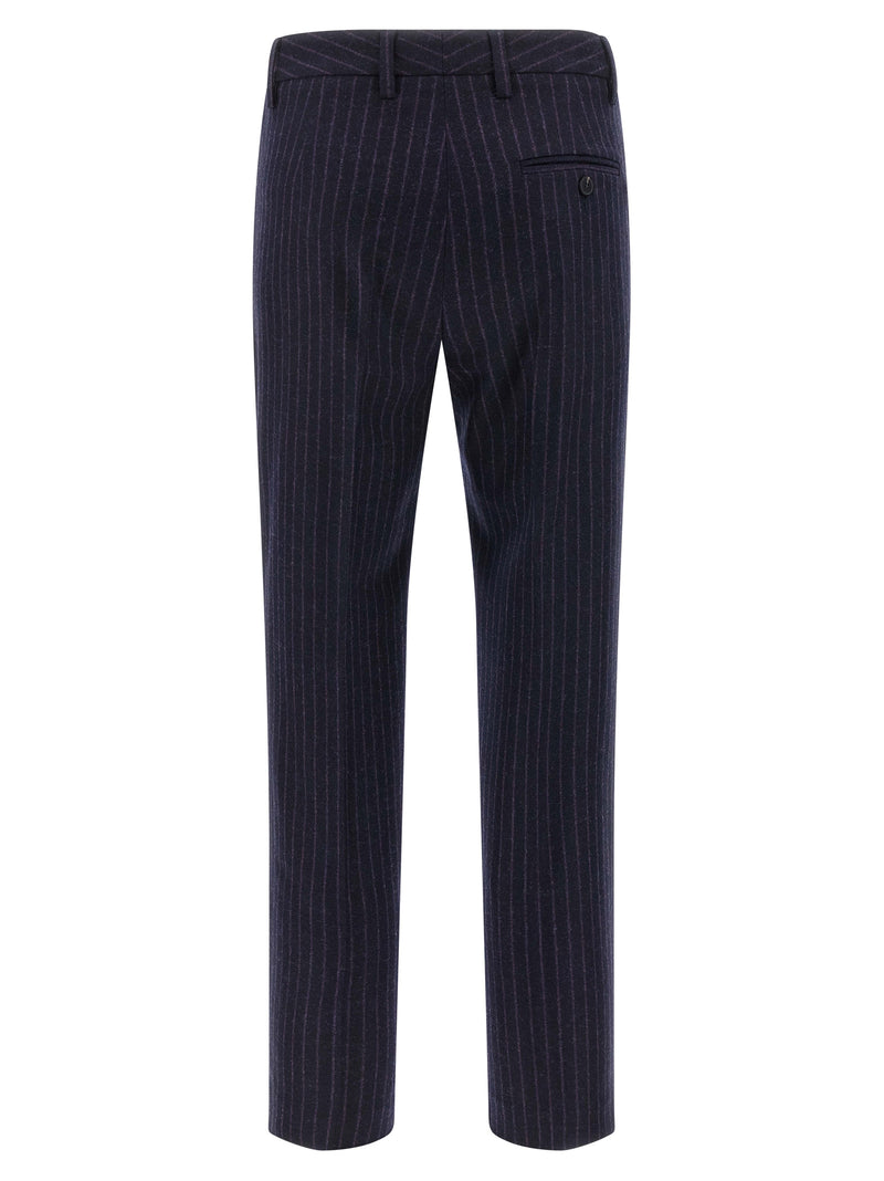 Alberto Biani Blue Virgin Wool Dress Pants