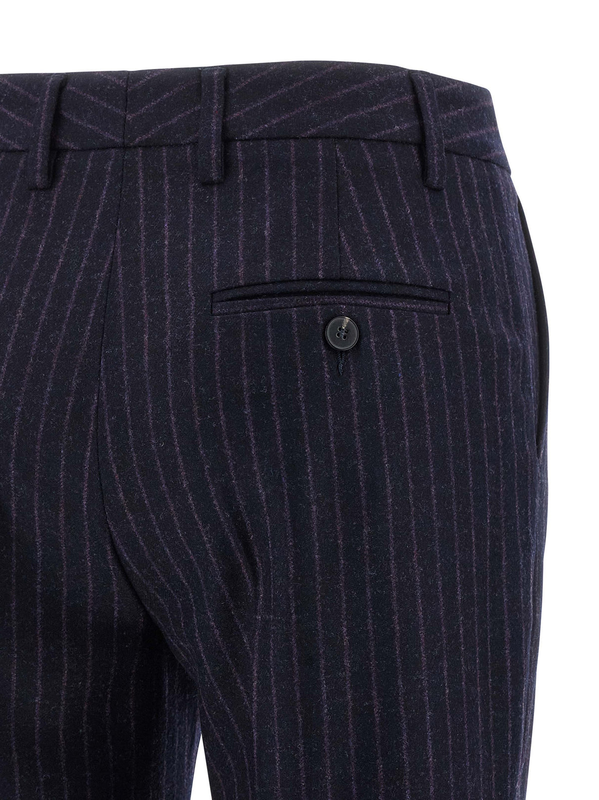 Pantalon de costume Alberto Biani en laine vierge bleu