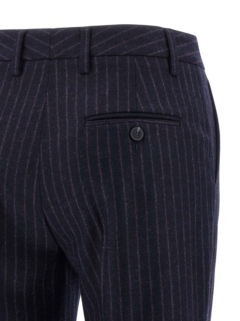 Alberto Biani Blue Virgin Wool Dress Pants