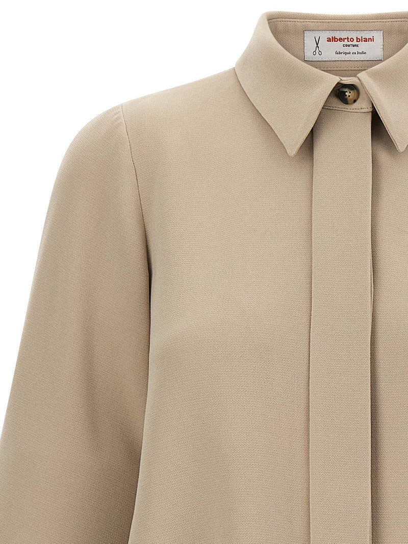 Alberto Biani Beige Triacetate Blouse - Chic & Modern Elegance