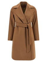 Manteau Max Mara en laine vierge marron