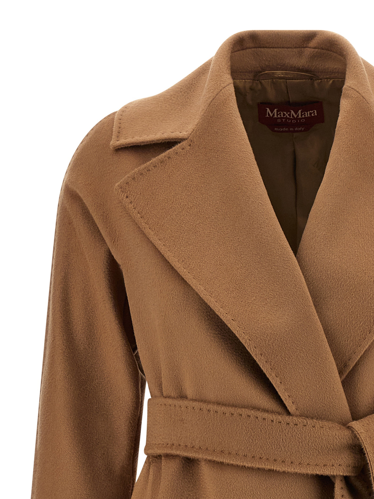 Manteau Max Mara en laine vierge marron