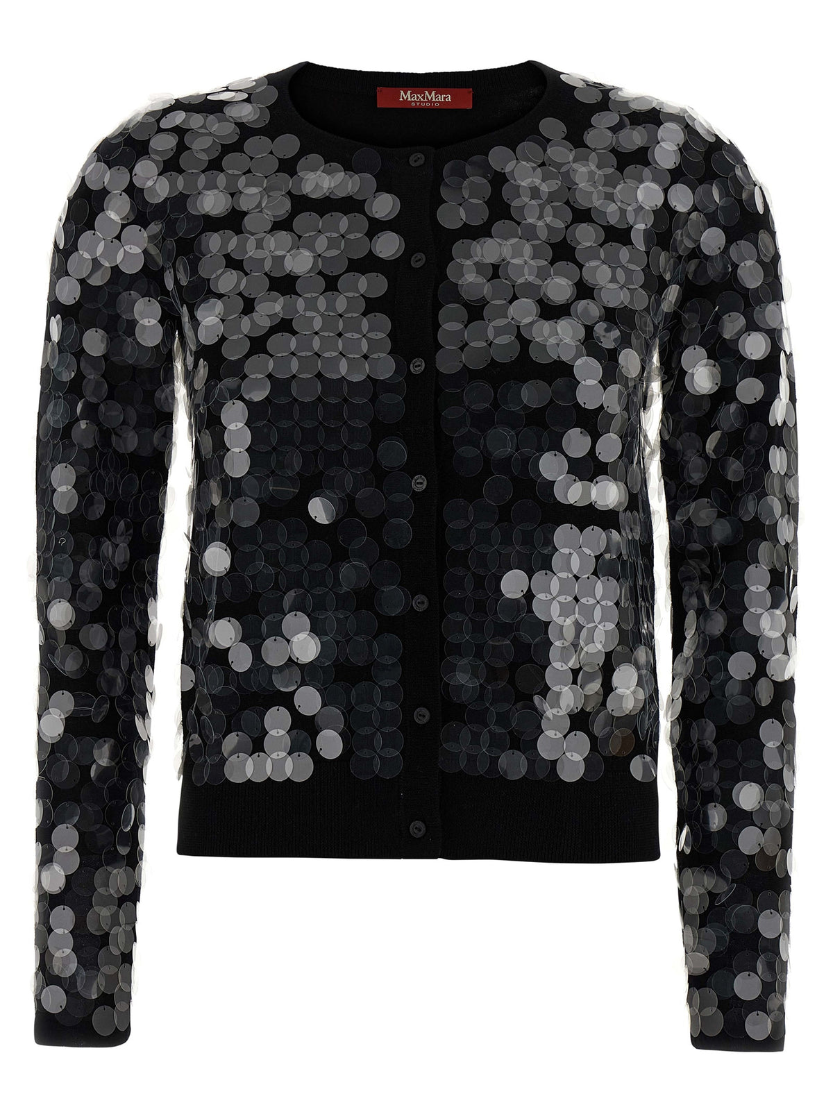 Max Mara Black Virgin Wool Cardigan