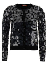 Max Mara Black Virgin Wool Cardigan