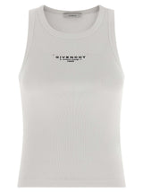 Givenchy White Cotton Sleeveles T-Shirt