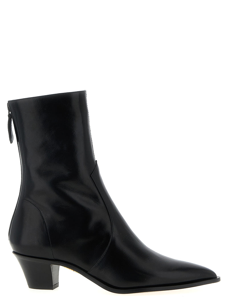 Aquazzura Brunswick Black Calfskin Chelsea Boots