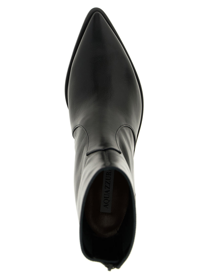 Aquazzura Brunswick Black Calfskin Chelsea Boots