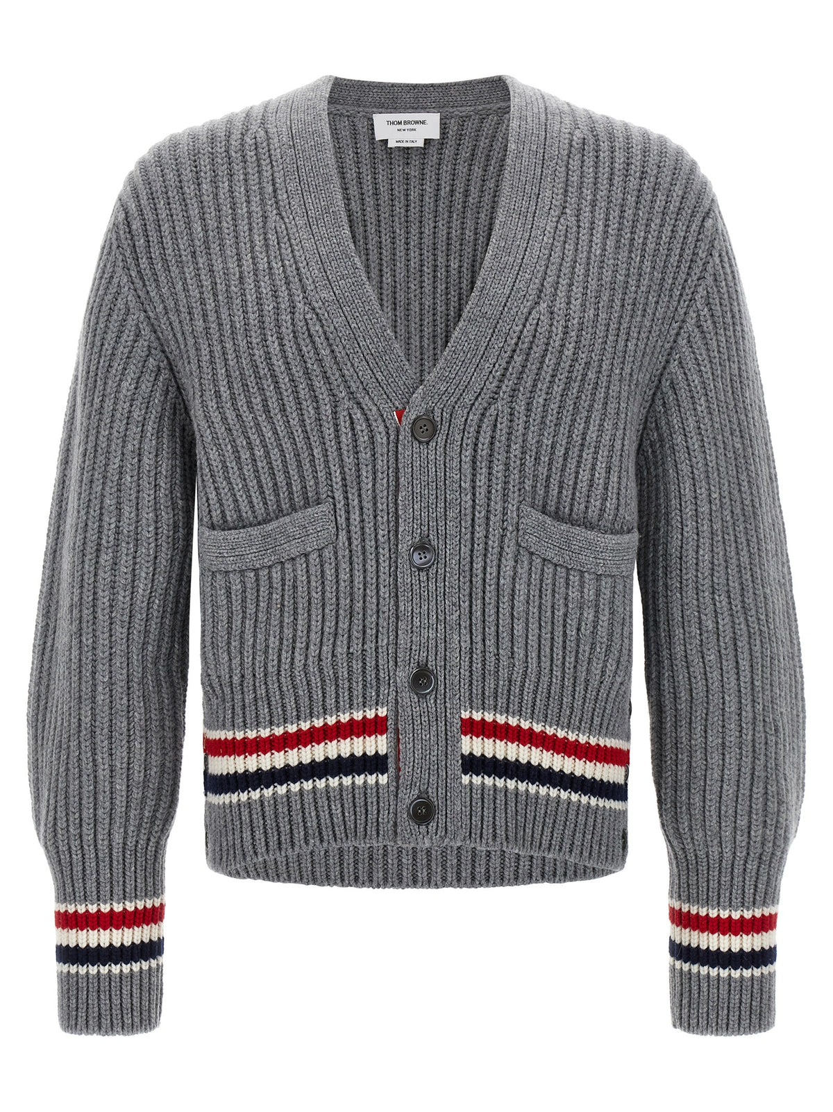 Thom Browne Gray Cashmere Cardigan