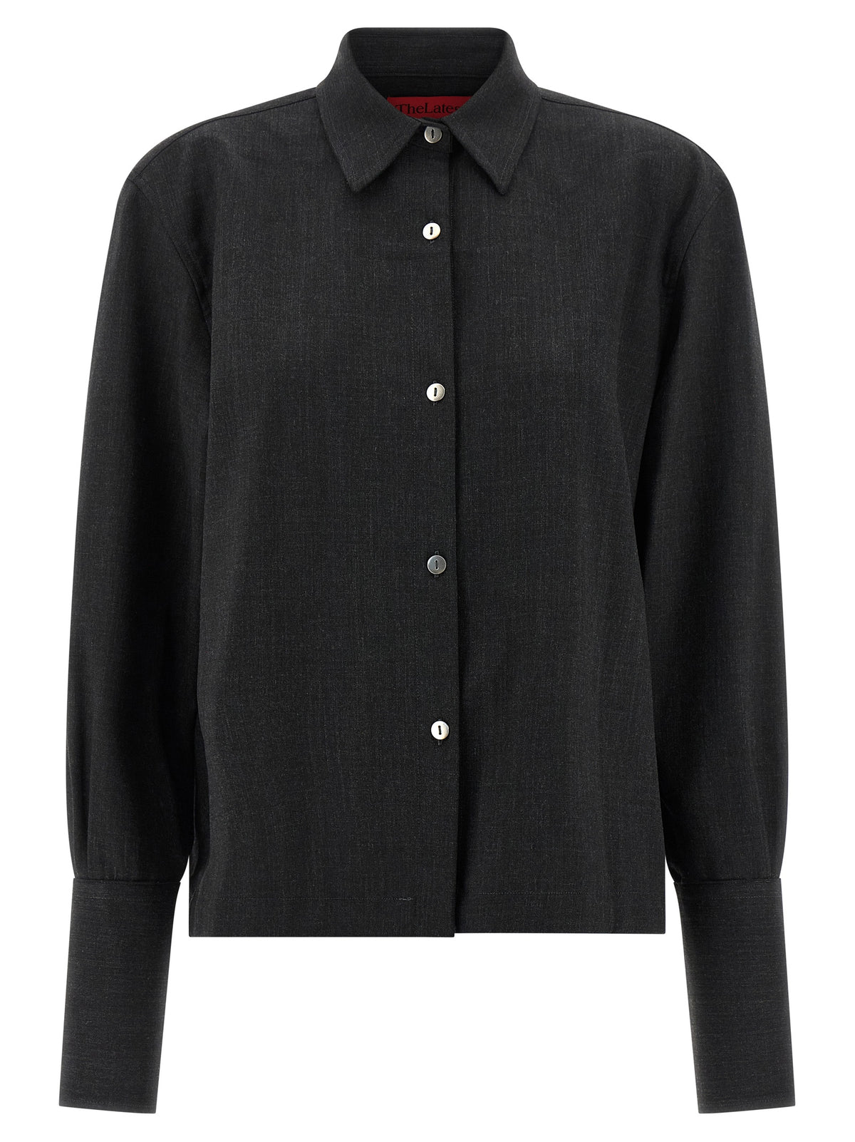 THELATEST Gray Polyester Blouse