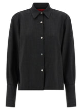 THELATEST Gray Polyester Blouse