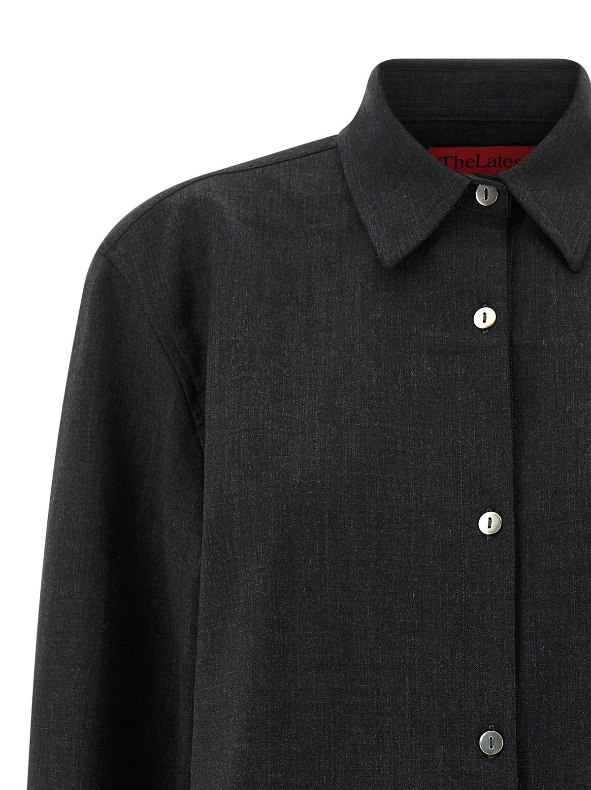 THELATEST Gray Polyester Blouse