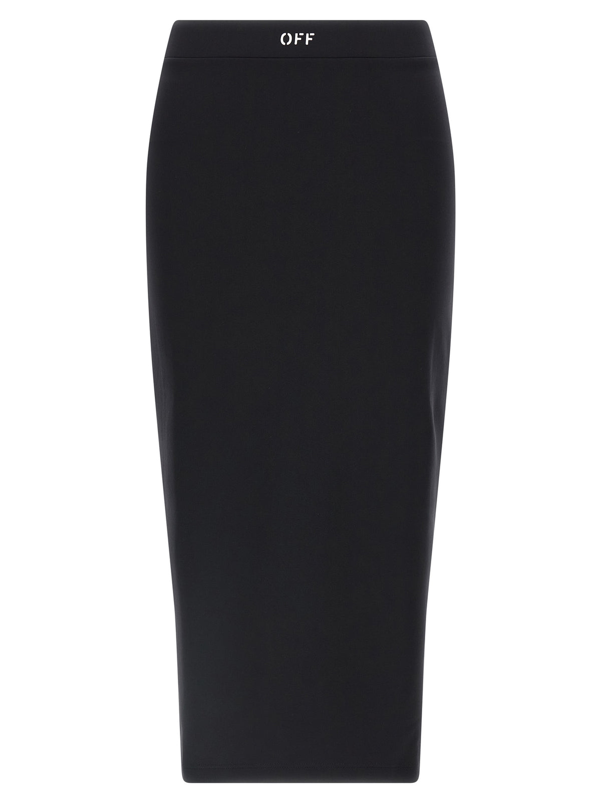 Off-White Black Polyamide Midi Skirt