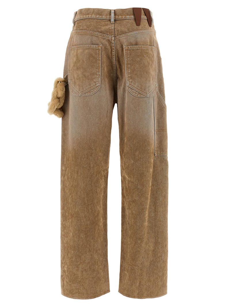 Darkpark Lisa Beige Cotton Straight-Leg Jeans