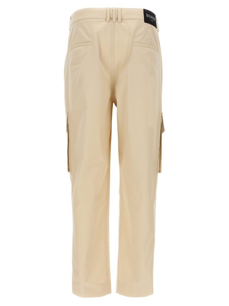 Balmain Beige Cotton Cargo Pants - Stylish & Versatile