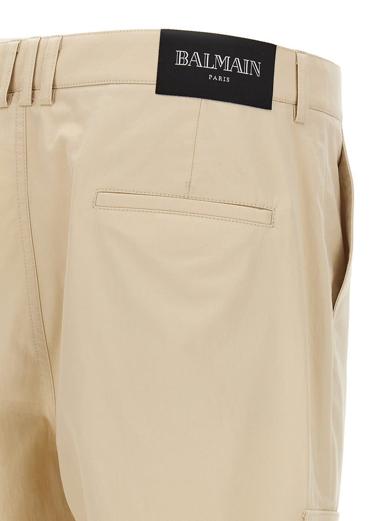 Balmain Beige Cotton Cargo Pants - Stylish & Versatile