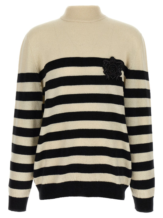 Balmain Bicolor Wool Cardigan
