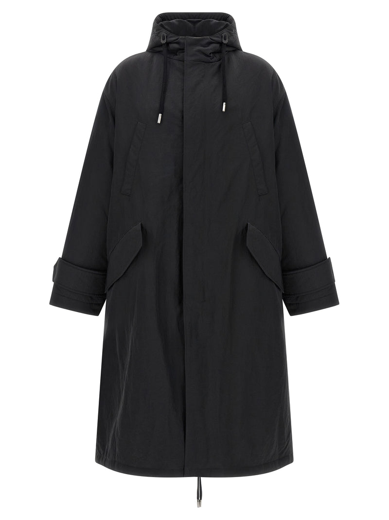 Ami Paris Gray Polyamide Parka