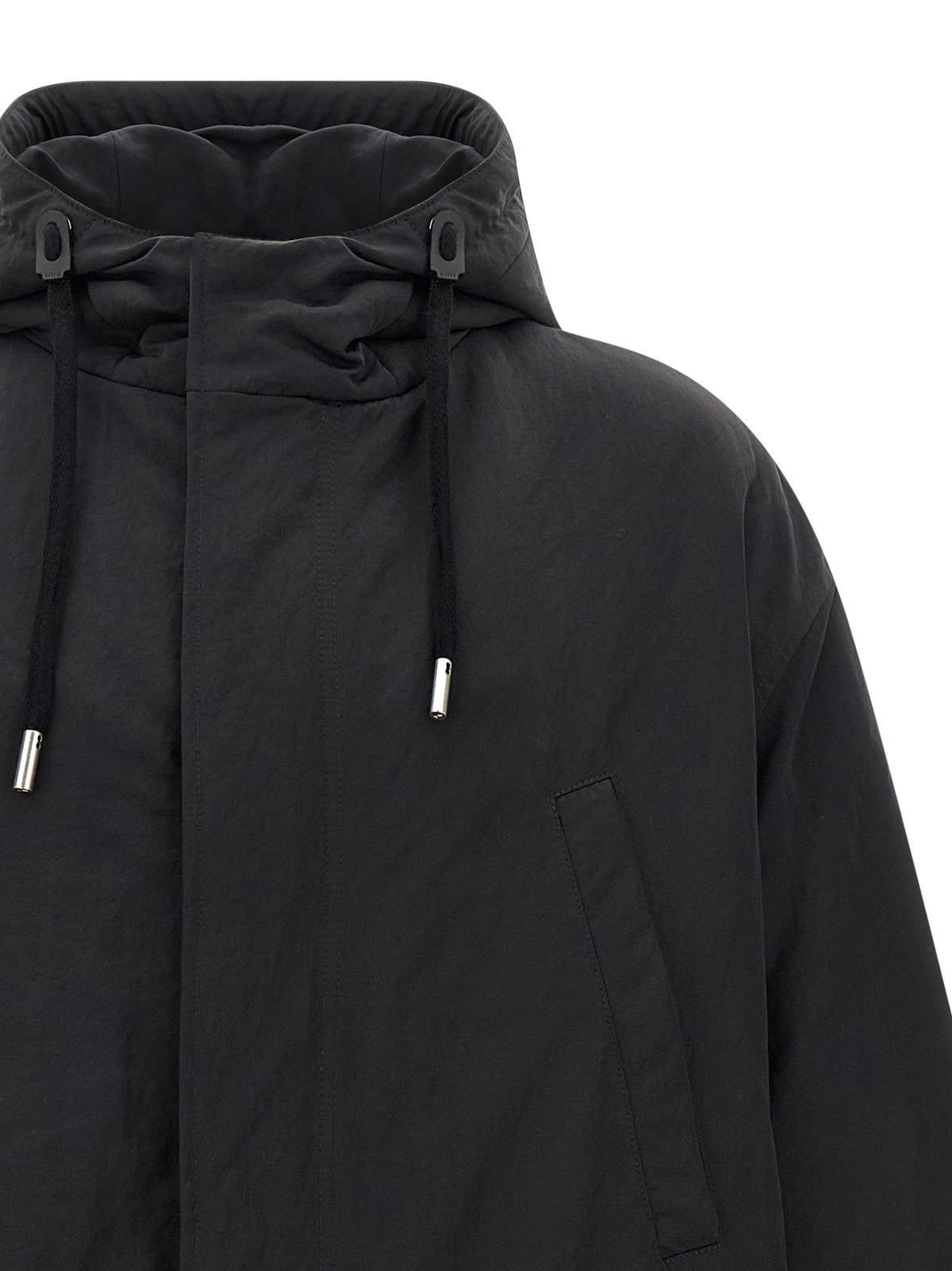Ami Paris Gray Polyamide Parka