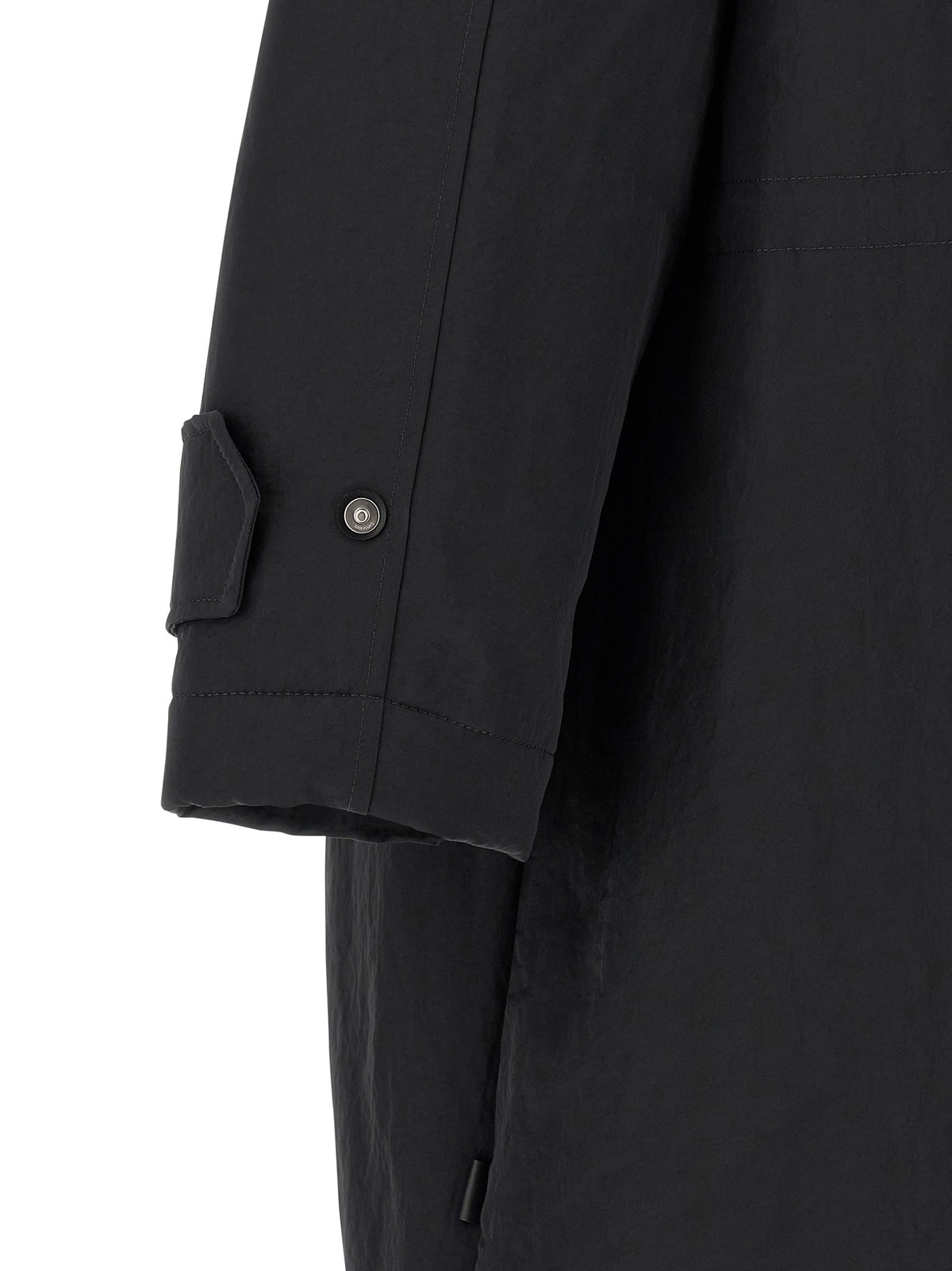 Ami Paris Gray Polyamide Parka