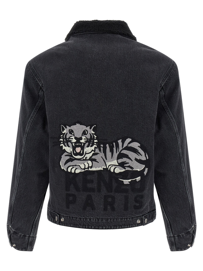 Kenzo Black Cotton Denim Jacket