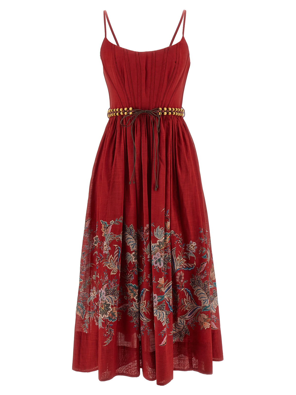 Zimmermann Red Cotton Midi Dress