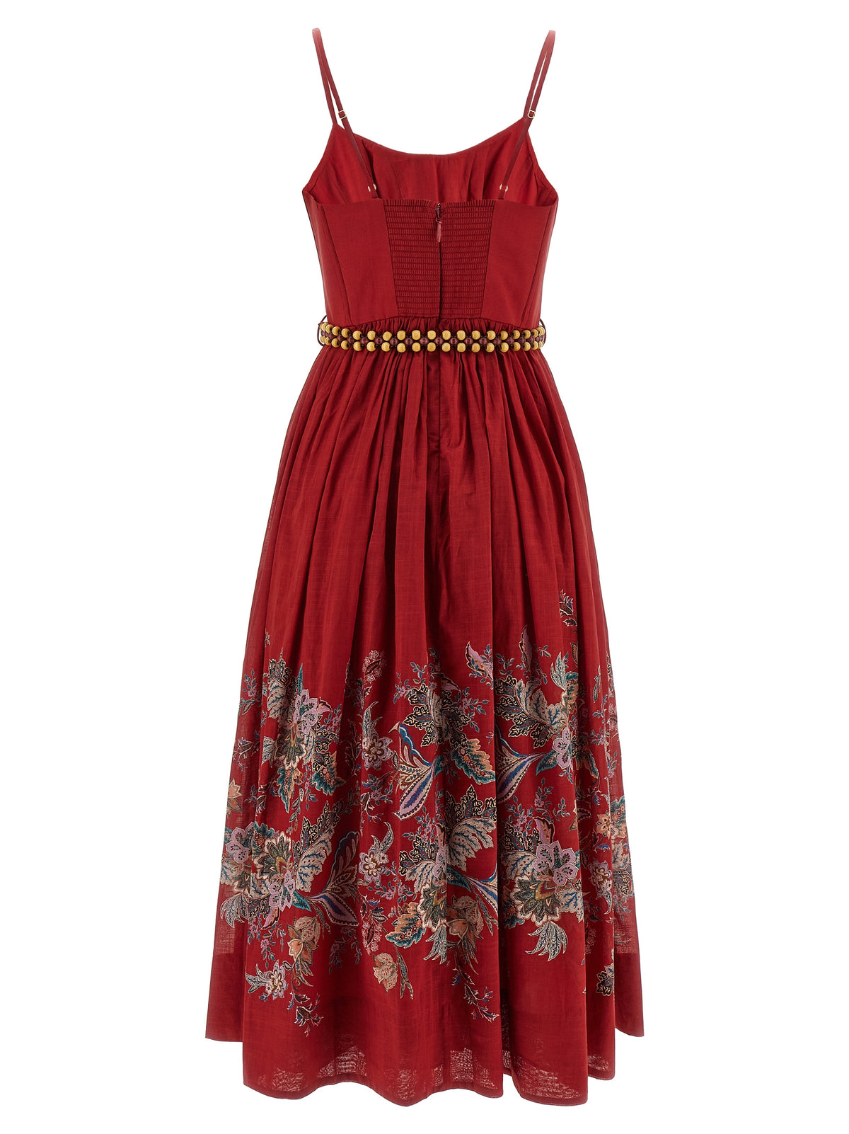Zimmermann Red Cotton Midi Dress