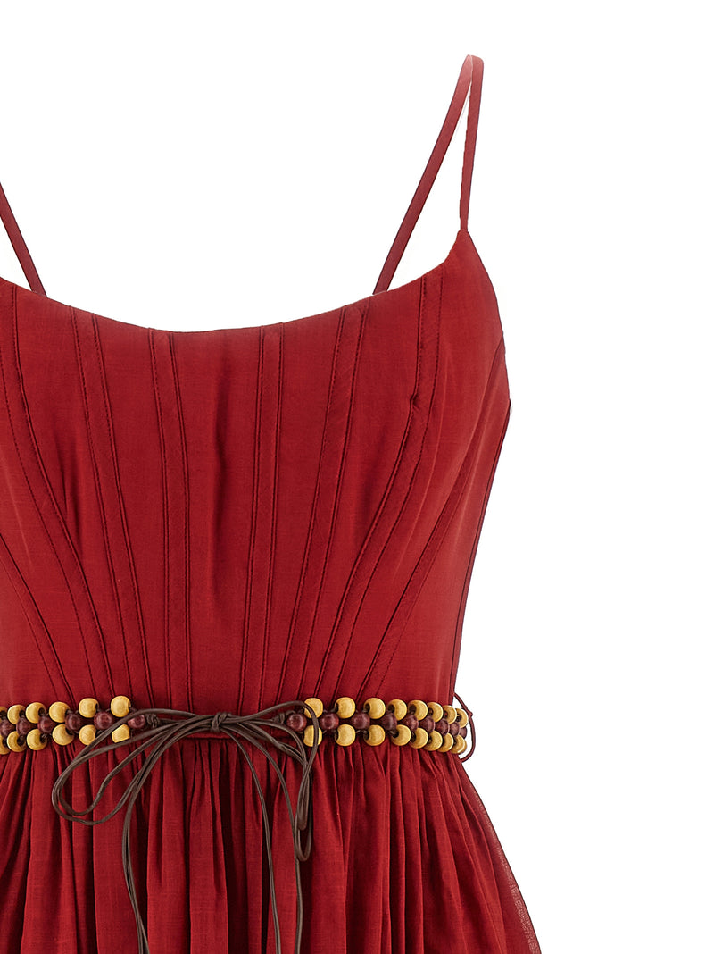 Zimmermann Red Cotton Midi Dress