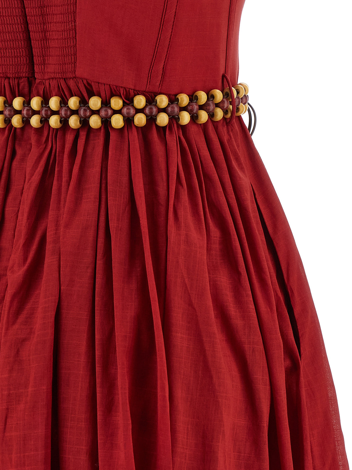 Zimmermann Red Cotton Midi Dress