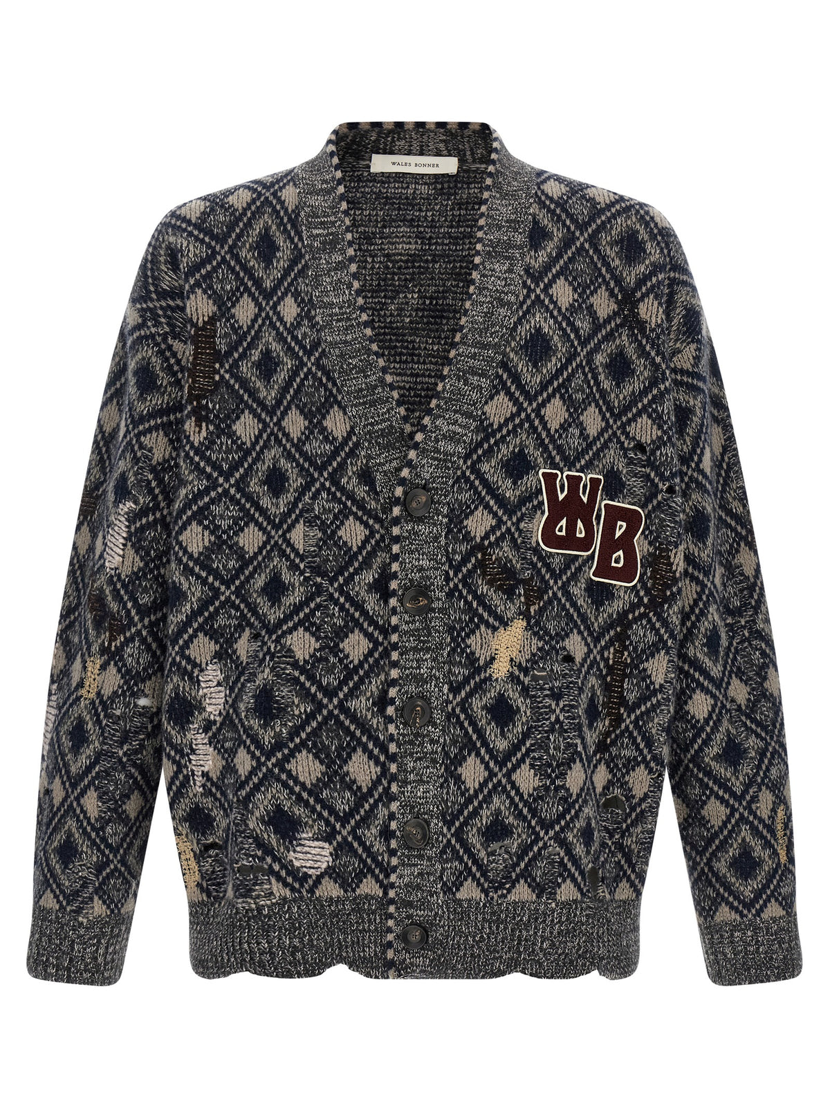 WALES BONNER Multicolor Merino Wool Cardigan