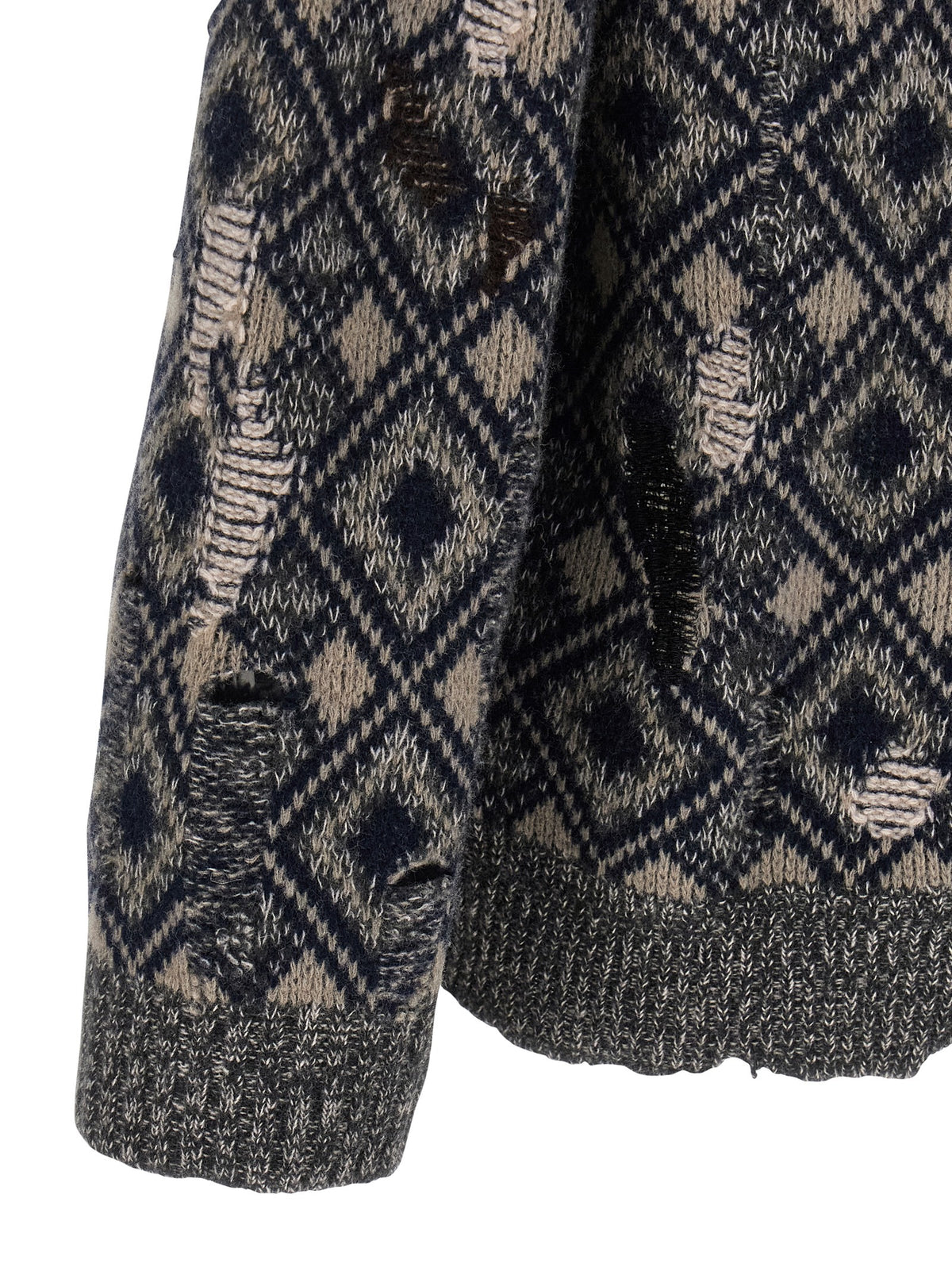 WALES BONNER Multicolor Merino Wool Cardigan