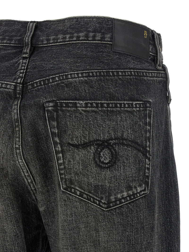 R13 Black Cotton Jeans Denim