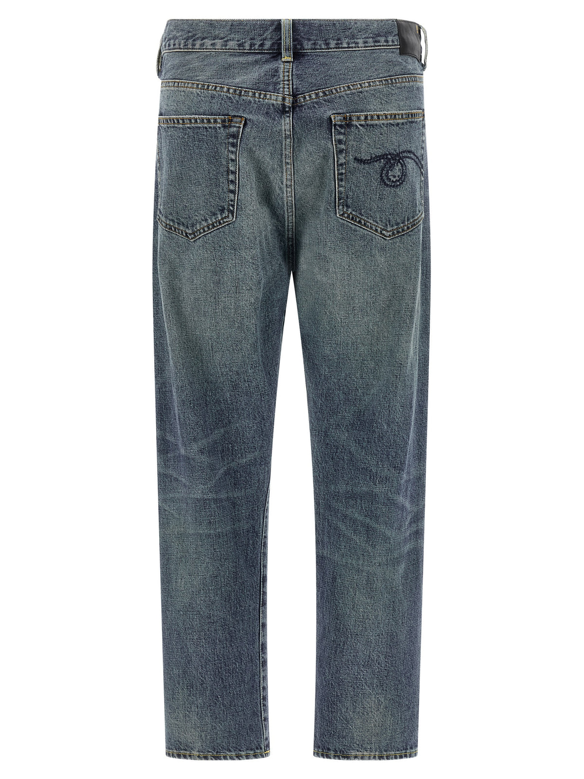 Jean droit en coton bleu R13