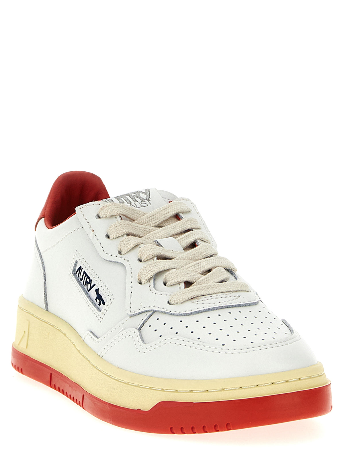 Autry Red Goatskin Low Top Sneakers