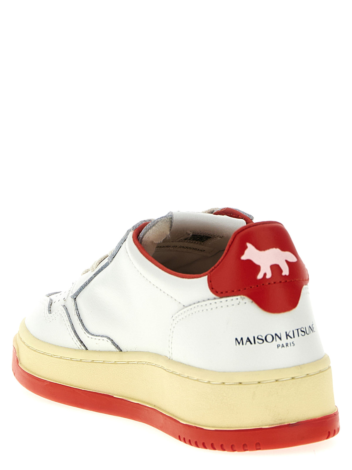 Autry Red Goatskin Low Top Sneakers