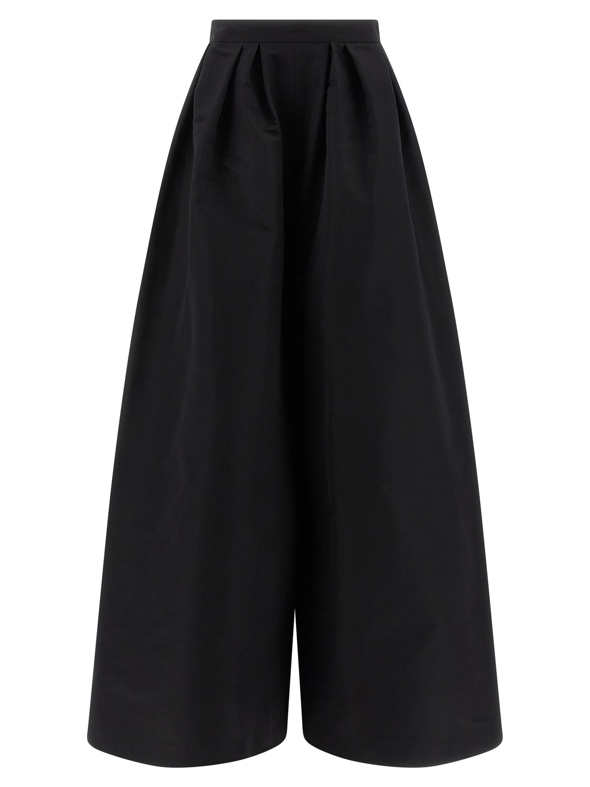 Carolina Herrera Black Silk Casual Pants