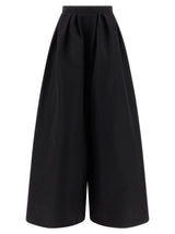 Carolina Herrera Black Silk Casual Pants