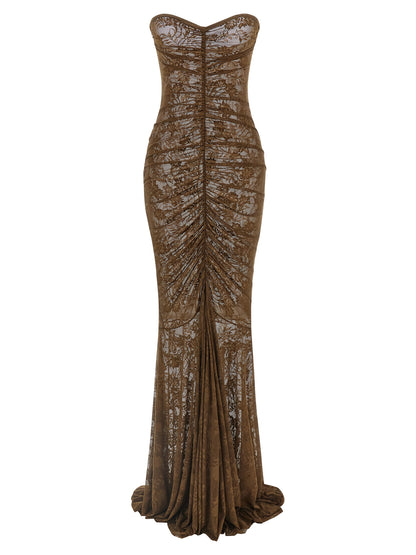 Norma Kamali Bicolor Polyamide Long Dress