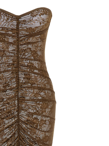 Norma Kamali Bicolor Polyamide Long Dress
