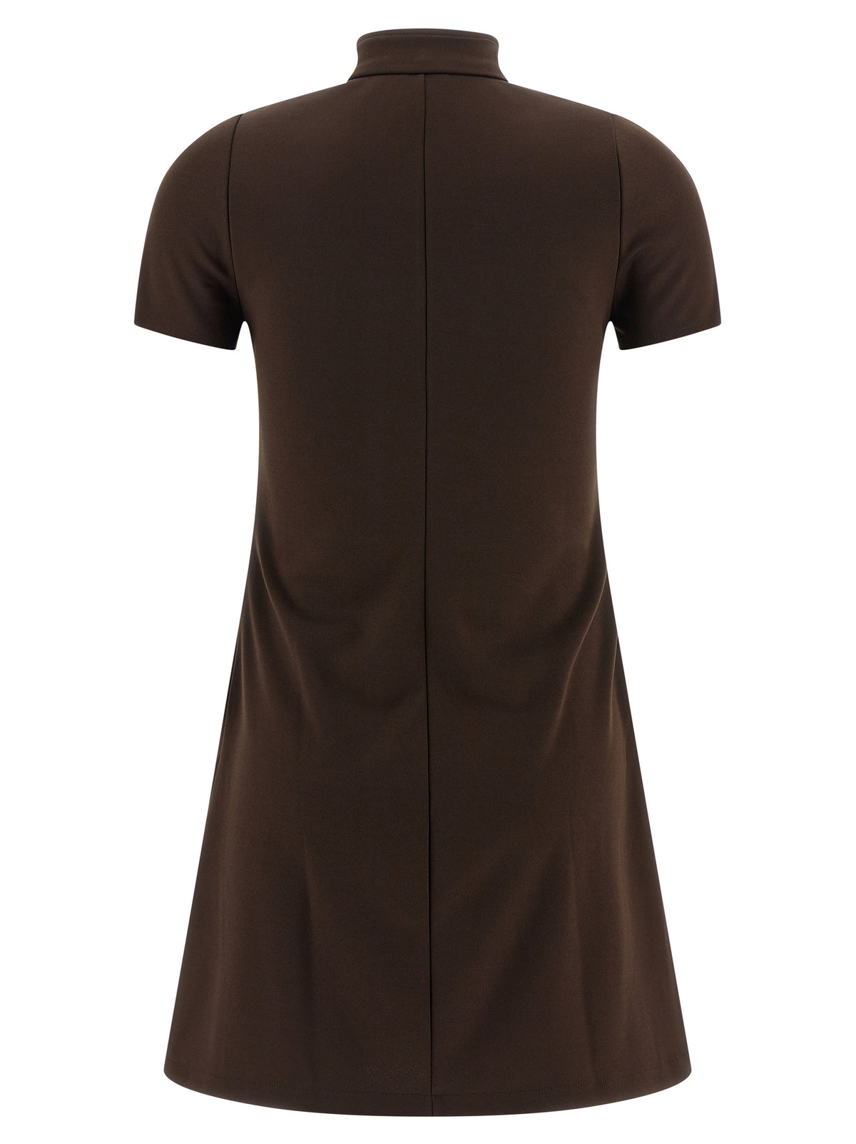 Robe courte Courrèges marron en polyester
